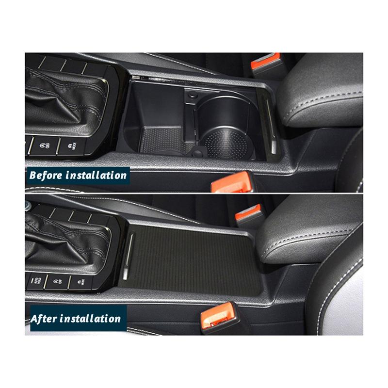 Authentic Car Center Console Drink Cover Slide Roller Blind For VW Jetta - Storage Box Cup Holder Curtain Roll Shutters