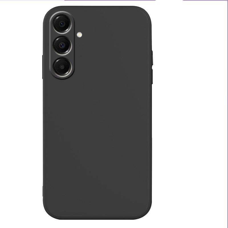 Тонкий чехол из жидкого силикона для Samsung Galaxy A17 с защитой-бампером