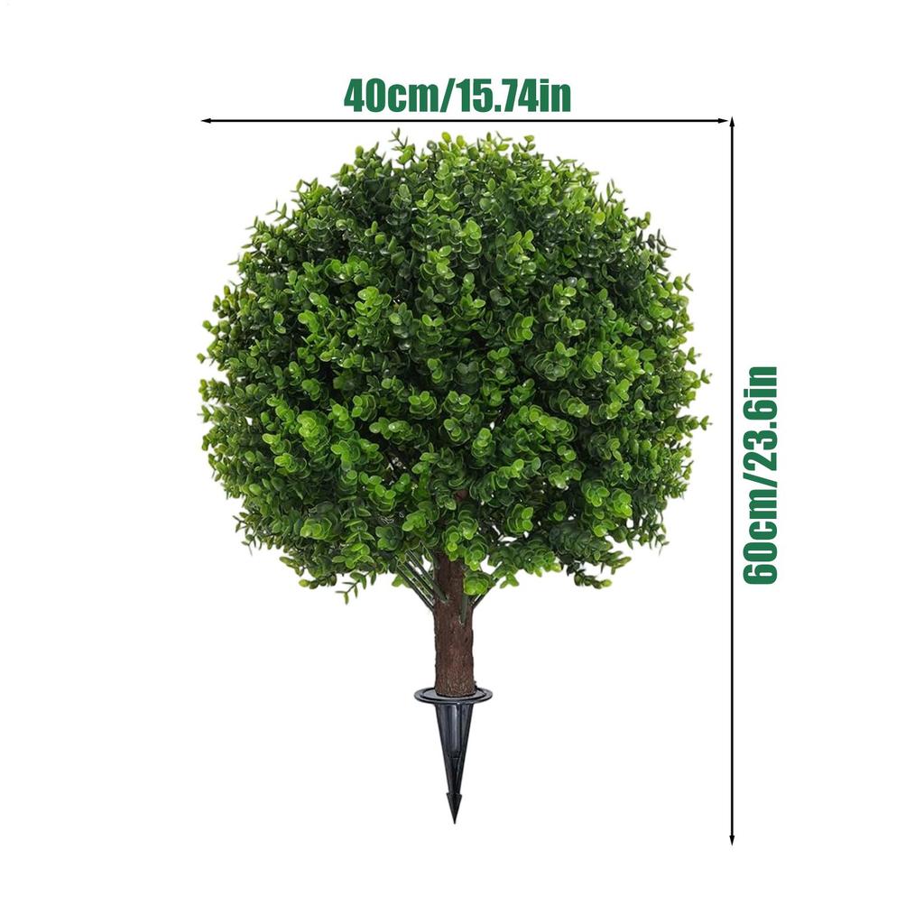 Самшит Топиар Погодоустойчивый 23-дюймовый Куст Искусственные Уличные Деревья Искусственный Топиар Для Сада Двора Патио Газона Дорожки Подъездной Дорожки