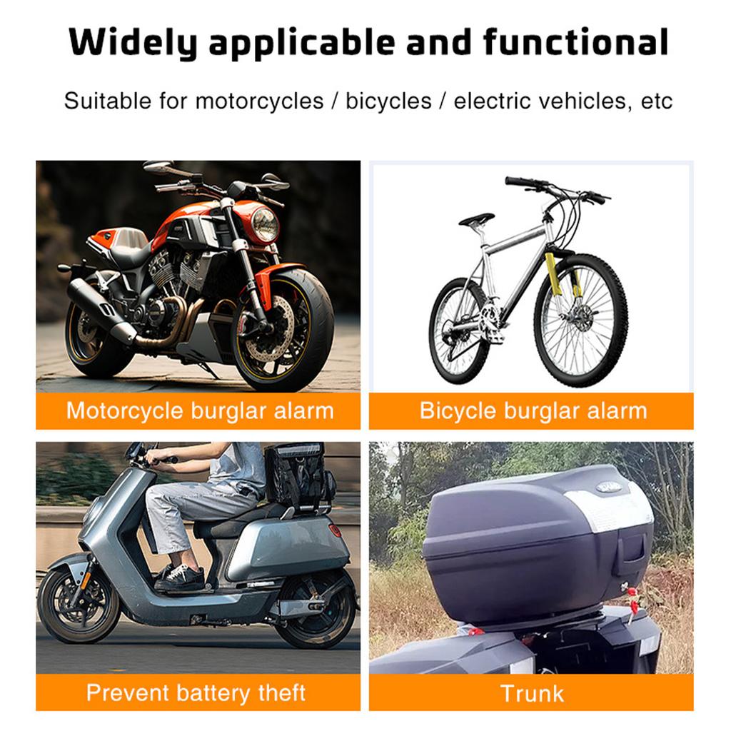 Bike Alarm with Remote Anti Theft Vibration Sensor Alarm System for Electric Bike Motorcycle Garage