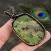 Натуральный камень Яшма тропического леса Медная проволока оплетка Подарок Кулон 2.88 O5B92