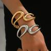New Hot-selling Bracelet Geometric Niche Metal Bending Design Advanced Sense Bracelet Opening Adjustable