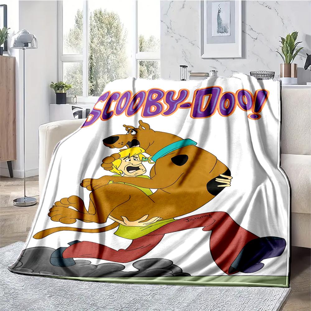 Scooby-Doo Theme Printed Blanket - Perfect for Couch, Bed, Travel & Outdoor Use | Machine Washable, Cozy & Durable.