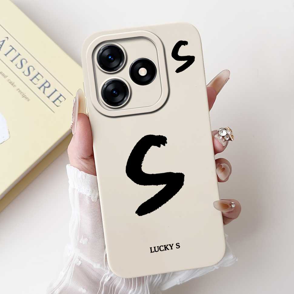 For Realme Note 50 Case RMX3834 Cute A-Z Letters Cover Soft Silicone Casing For Realme Note 50 Note50 Fundas Capa