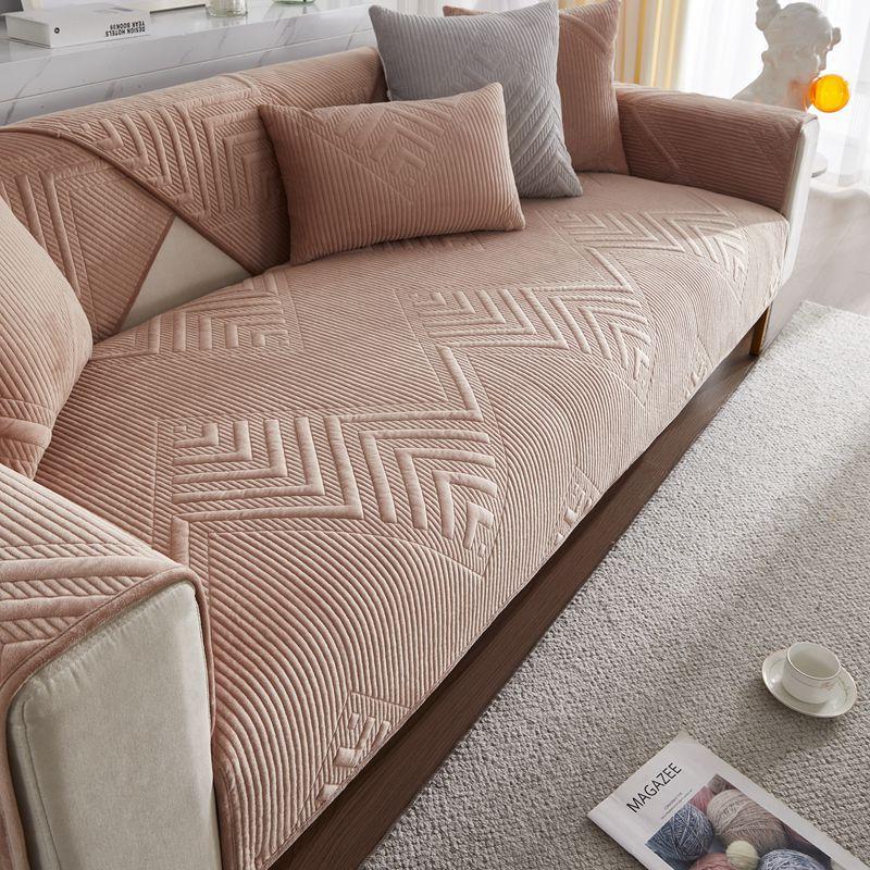 Осень и зима Nordic Ins, белая плюшевая кожаная диванная подушка, хрустальная бархатная подушка, нескользящая спинка, полотенце, простое, современное, теплое