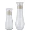 2PCS Mouthwash Dispensers Stainless Steel and Glass Multifunctional Refillable Mouthwash Dispenser D