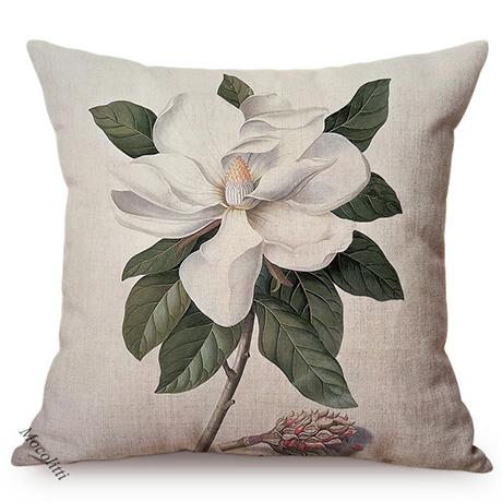 Magnolia Plant Style Pillow Case Watercolor Bouquet Tropical Florals Home Decor Cushion Cover Living Room Sofa Pillowcase