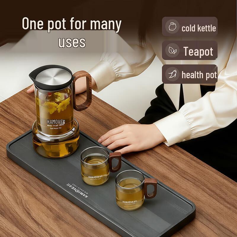 KAMJOVE Borosilicate Glass Teapot and Cold Water Pitcher