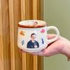 Набор из четырех милых керамических кружек, бытовые питьевые чашки высокой ценности, детские чашки для завтрака, молока, подарки на день рождения