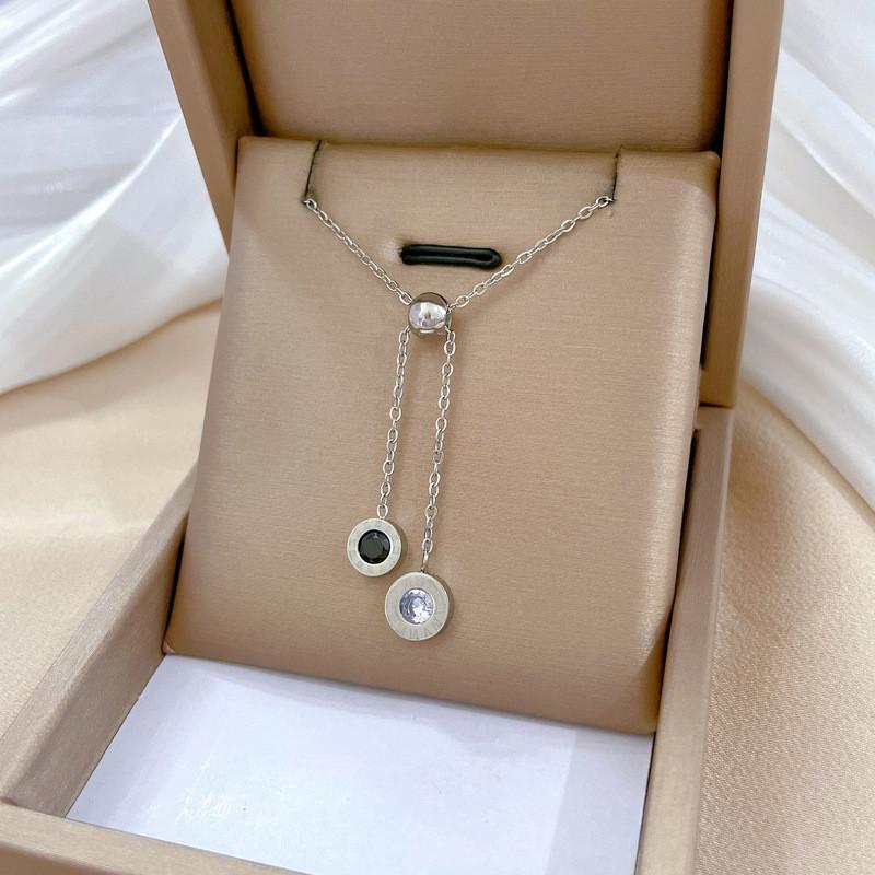 Simple Star Butterfly Zircon Pendant Tassel Necklace Stainless Steel Geometric Choker Jewelry Party Gifts For Women Girls