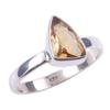 Natural Citrine Gemstone Handmade 925 Solid Sterling Silver Ring Size 8 V5m57