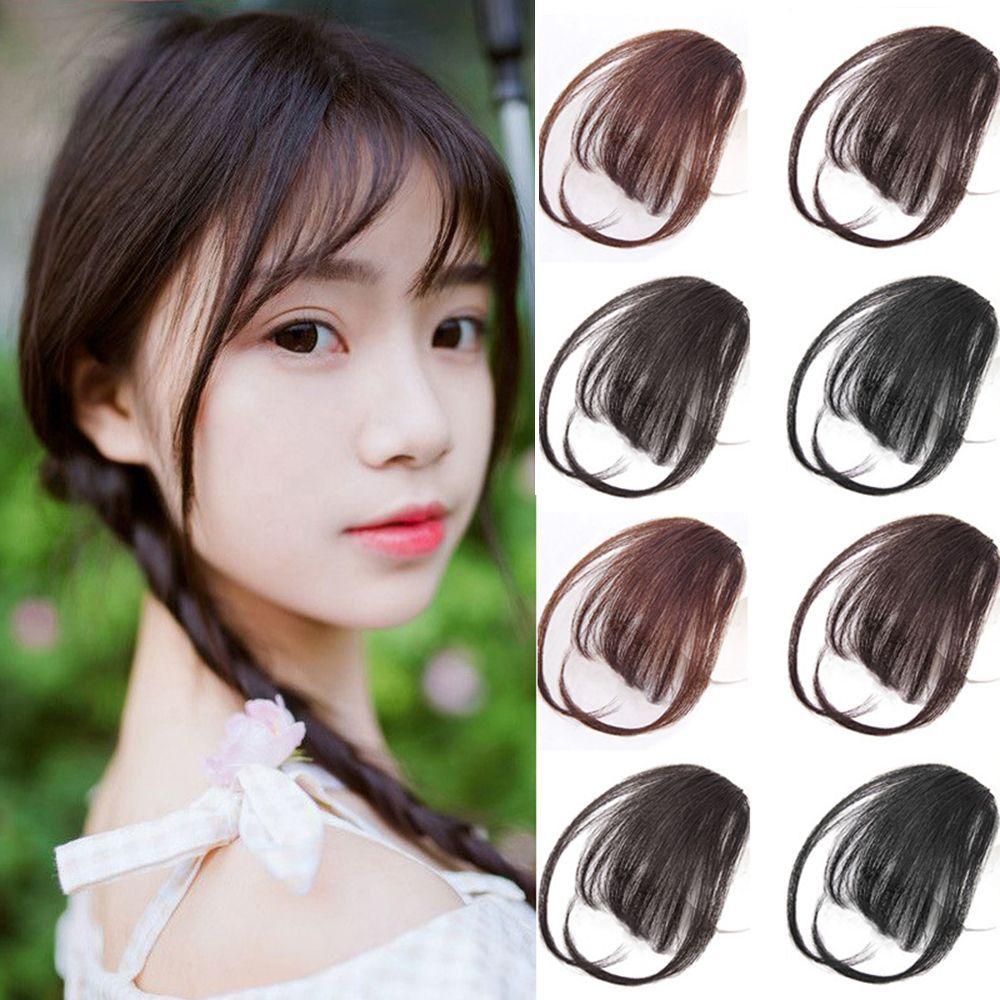 Clip In Bangs for Women Hair Extension Accessories False Hair Fringe Hairpieces Air Bangs Synthetic