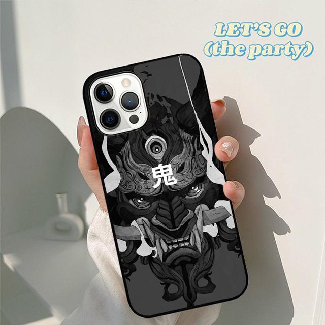 Японская маска демона Они Хання крутой чехол для телефона для iPhone 17 Air 16 16e 15 12 11 13 14 Pro Max Apple Plus Coque