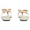 Gucci Женские сандалии на одной ремешке из кожи с Double G, белые, 746030 BKO00 9049
