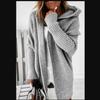 Knitted Hoodie Sweater Elegant Commuting Bat-wing Loose Purple Hooded Sweater Jacket For Women
