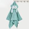 Hooded Baby Towel Button-up Absorbent Bathrobe Cartoon Animal Coral Velvet Cape Towel for Girls Boys Toddlers Home Pool Use