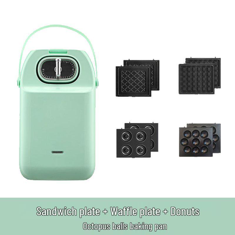 Multi-Function Breakfast Maker: Sandwich, Toast, Waffle, and Egg Cooker
