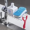 Kitchen Stainless Steel Sink Drain Rack Sponge Storage Faucet Holder Soap Drainer Towel Rack Shelf Organizer Kitchen Accessories