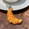 Имитация еды игрушка модель кулон брелок персонализированный креативный круассан упаковка студенческие детские подарки брелок кольцо цепочка