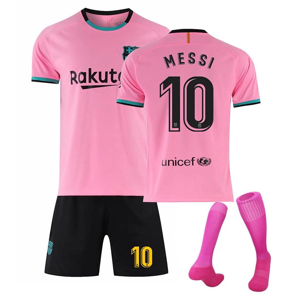 Классический комплект детского футбольного тренировочного костюма из футболки Месси Барселона размером 20/21