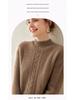 Женский кашемировый пуловер с полувысоким воротом и длинными рукавами - Однотонный, Повседневный, Свободный, Утепленный для осени/зимы.