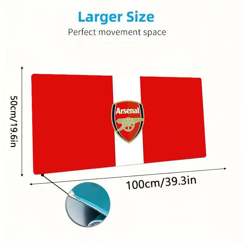 Arsenal F Large Size Mouse Pad Large Gaming Table Cushion Non-slip Laptop Tablet Big Mousepad XXL Mat Mini PC Playmat With Lock edge
