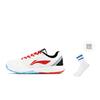 Li-Ning Li Ning Light Feather Abrasion Resistant Abrasion Resistant Low top Badminton Shoes Unisex White Red AYTT035-1