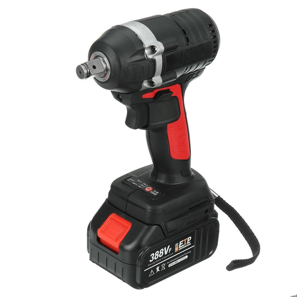 Аккумуляторный электрический ударный гайковерт 630 Нм Пистолет с погремушкой и гайкой Бесщеточный электроинструмент с литий-ионным аккумулятором