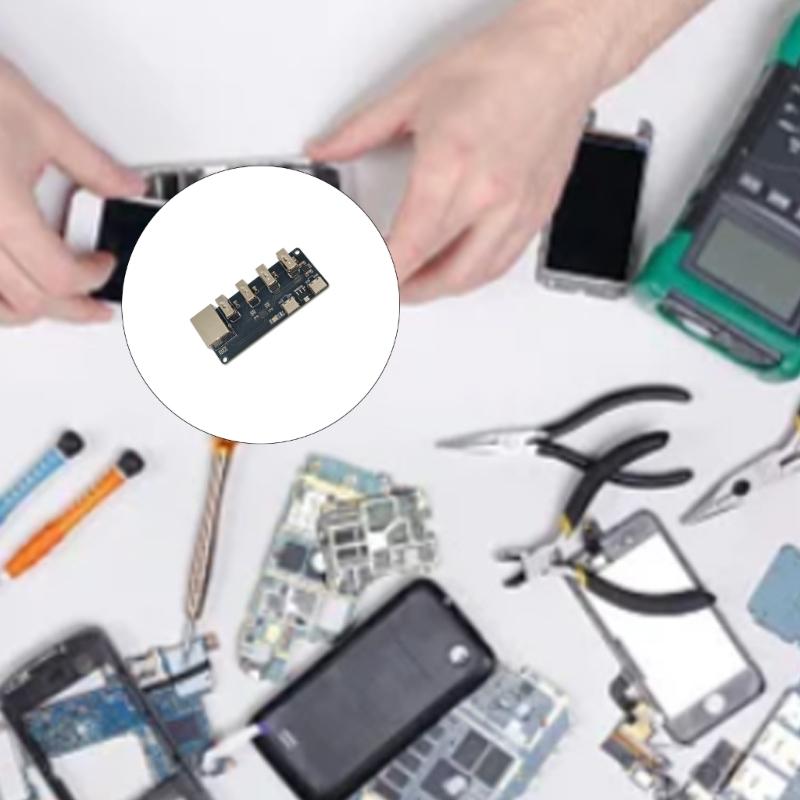 CH339F 4-портовый металлический USB Ethernet-хаб-адаптер 4-портовый USB 2.0 модуль расширения для офиса и дома