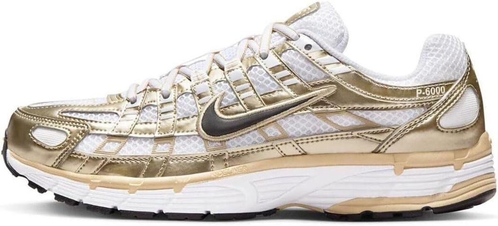 Nike W P-6000 Белое Золото Черный Женские Беговые Кроссовки Ретро Кроссовки IF1787-100 Размер 27,5 см US W 10,5 Импорт из Японии Оригинальные