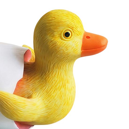 Статуэтка желтого утенка, статуэтка утки из смолы, водонепроницаемая мини-утка, украшение для цветочного горшка, стола, украшение для сада феи