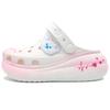 Crush Clog Spike Heartbeat Puppy Art EVA Comfortable and Versatile Hole Shoes Unisex Same White Pink Gradient