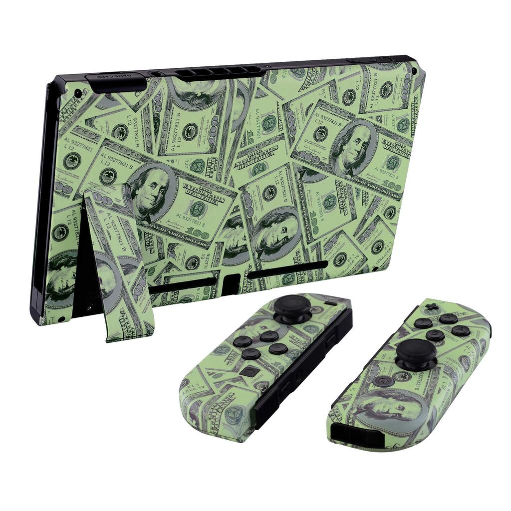 Изготовленный на заказ сменный чехол-оболочка, совместимый с eXtremeRate, включает в себя узорчатый задний держатель, ручку, контроллер, полный набор кнопок, переключатель в виде доллара, пластину,