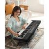 Mini Electronic Keyboard, Stand-Up Keyboard, 61 Keys, 24 Demo Songs, 255 Notes, 255 Rhythms, Built-in LCD Display, Portable, Lightweight, Multifunctio