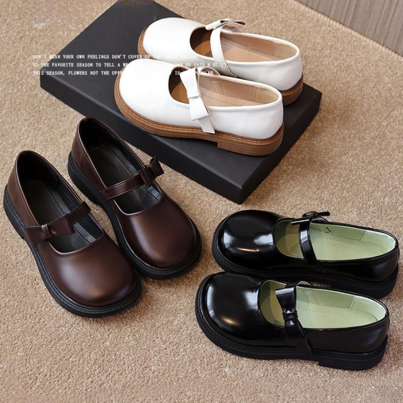 Весенние и осенние туфли для девочек из натуральной кожи. Туфли принцессы. Весенние туфли Мэри Джейн.