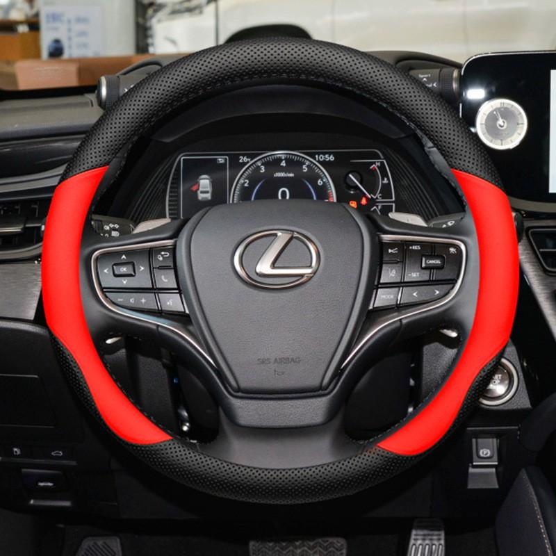 Ультратонкий чехол на руль из натуральной кожи для Lexus ES200 ES300h RX350 NX200 CT200 UX260 Универсальный, диаметр 38 см
