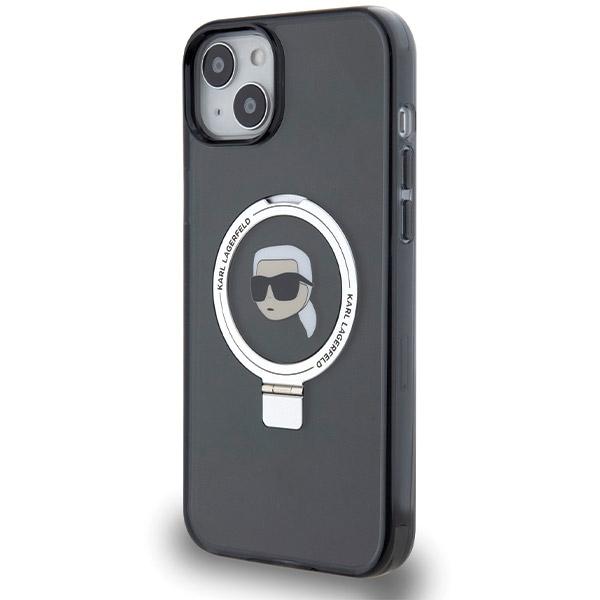 Karl Lagerfeld KLHMP15MHMRSKHK iPhone 15 Plus / 14 Plus 6.7" black/black hardcase Ring Stand Karl Head MagSafe