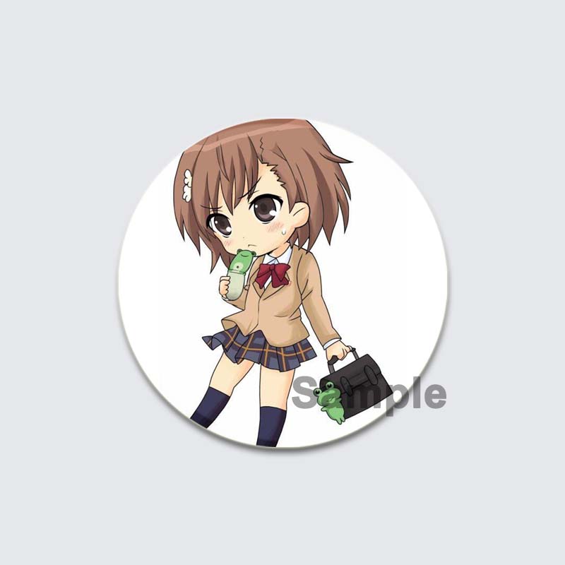 32/44/58 мм A Certain Scientific Railgun HD Брошь Значок Аниме Мультяшная Фигурка Мисака Микото/Ваннай Кинухо Круглые Демонстрационные Булавки Ювелирные Изделия Подарки