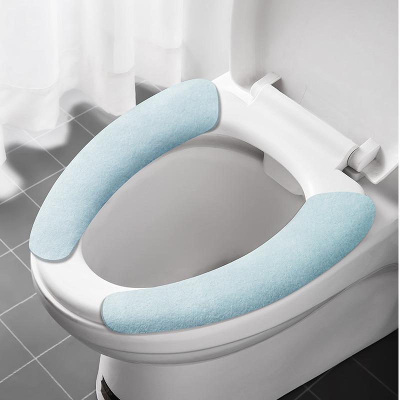 Four Seasons Cartoon Electrostatic Toilet Seat Cushion Pad - Warm, Thick, Adhesive, Universal Fit