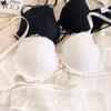 New Women Underwear Sexy Hollow Push Up Bra Set Lace Flowers Embroidery Brassiere and Panties Set Female Black Romantic Lingerie