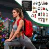 Christmas Countdown Calendar 2025 Fitness Gym Theme 24 Days 2D Acrylic Ornaments for Christmas Tree Decorations Party Supplies