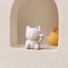 3D-печатная статуэтка кошки-удачи, милая белая фигурка Манеки, мини-украшение «Кот-приманка» матового белого цвета для домашнего стола, спальни, праздников, дней рождения