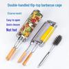 Double Handle Rolling Grill Cage BBQ Basket - Outdoor Stainless Steel