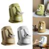 Creative Moai Tissue Holder Box – Decorative Cover Dispenser Easter Island Sculpture Moai Bathroom Vanity