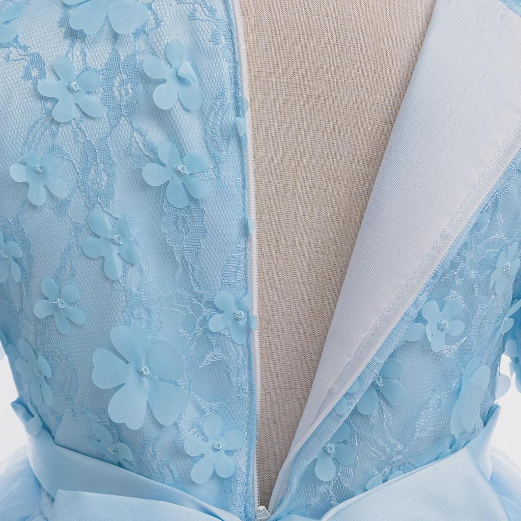 Длинные рукава платье принцессы для девочек-цветочниц