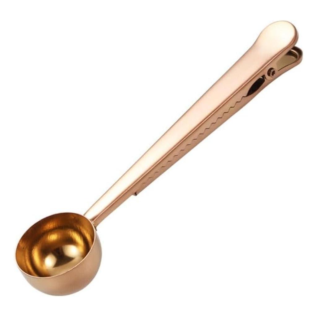 1 шт. Многофункциональная мерная ложка для кофе из нержавеющей стали с зажимом, двойная упаковка для пищевых продуктов, ложка для сухого молока, кухонные гаджеты