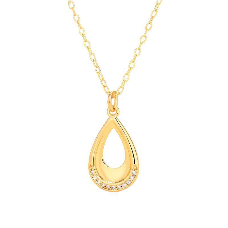 Новое ожерелье в форме капли воды с защитой от протечек для женщин, легкие роскошные нишевые аксессуары, простые и высококачественные