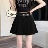 Send Belt: American Style High-Waist Pleated Mini Skirt, Slimming & Anti-Exposure Design