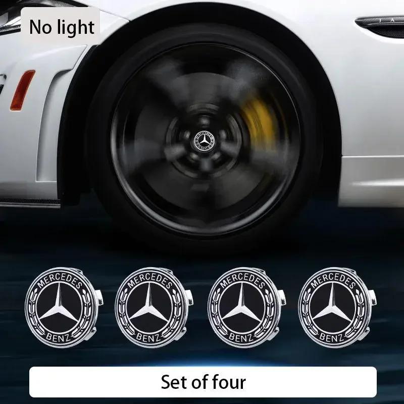 AAVL1 Mercedes Benz Magnetic Suspension LED Illuminated Wheel Hub Caps Lights for C-Class A-Class E-Class Upgrade Wheel Center Caps1