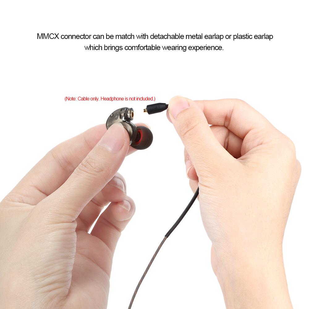 3.5mm Wired Headphone Audio Cable Replacement Earphones MMCX Connector Detachable for Shure SE215/ SE315 / SE425 /SE535 EarphoneGood product